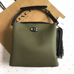 COACH コーチバッグ C3766 オリーブグリーン バケットバッグ ショルダーバッグ レザー カラーブロック ハンドバッグ 斜めがけバッグ アウトレット品 新品未使用
