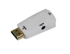 HDMI to VGA D-Sub 15ピン 変換アダプタ　オス-メス オーディオ出力対応 720P/1080i/1080Pサポート 4.5cm 超小型
