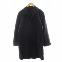 サルヴァトーレフェラガモ Salvatore Ferragamo ステンカラーコート ロング丈 コットン 麻 リネン 48 紺 ネイビー /AN36のサムネイル