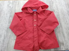 ファミリア familiar レインコート カッパ キッズ 子供服 レッド 100サイズ 女の子 中古品