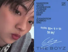 【中古】コレクションカード(男性) THE BOYZ/キュー(Q)/裏面青・印刷サイン・メッセージ入り/CD「Unexpected」(Photobook/Begin Ver.)封入セルフィーフォトカード