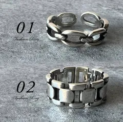 【即納】ファッションシルバーリング　全10種類　韓国