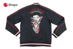 ブレイブマン BRAVE-MAN ベティ・ブープ ジャージ ベティちゃん 総刺繍 トラッカージャケット スカジャージ BBB-2305 ブラック 