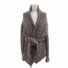 ディーゼル DIESEL FEMALES ニットカーディガン ウール ローゲージ ベルト 長袖 XS グレー /FT ■GY09