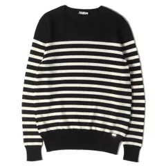 SAINT LAURENT PARIS サンローラン パリ パネル ボーダー ウール ニット ブラック 黒 2016年モデル オフホワイト S トップス カットソー カジュアルのサムネイル