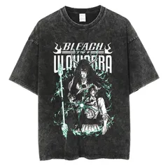 ヴィンテージ加工 BLEACH風 ウルキオラTシャツ 破面 原宿 ストリート 男女兼用 ヒップホップ black-SISHK026C