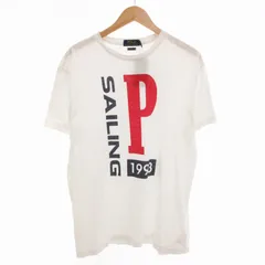 ポロ ラルフローレン POLO RALPH LAUREN タグ付き CP-93 クラシック フィット Tシャツ 半袖 プリント M 白 ホワイト 赤 レッド 紺 ネイビー /TZ 0927