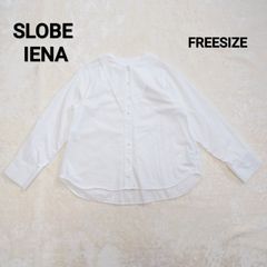 美品♪【SLOBE IENA　スローブイエナ　】ロングカラーシャツ★フリーサイズ★白★ブラウス★大襟★レディース