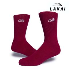 LAKAI BASIC CREW SOCK バーガンディ ソックス ラカイ 靴下