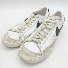 ◇ Θ NIKE ナイキ ブランドロゴ入り ローカットスニーカー サイズ23 ホワイト ブラック レディース E  【1501230030816】