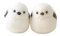 ハマナカ あみぐるみキット シマエナガのあみぐるみ (ハマナカモヘア 使用) 2体作れます サイズ 約 幅4.5cm×高さ6cm H320-003-035