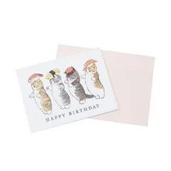 【メール便】モフサンド ミニカード ポップアップバースデーカ ード グリーティングカード HAPPY BIRTHDAY2 mofusand キャラクター