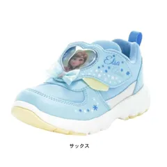 ムーンスター キッズ スニーカー 女の子 通園 ベロクロ マジック 子供靴 アナと雪の女王 アナ エルサ ディズニープリンセス tmdnc1361 サックス