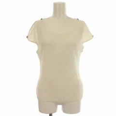 ルネ Rene 半袖 リネン混 ニット フレンチスリーブ カットソー 34 S 白 ホワイト /☆Gのサムネイル