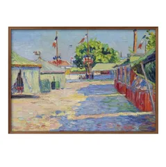 ポール・シニャック、【オトゥイユの橋】、希少画集画、新品高級額・額装付 sk-j1-135.jpg