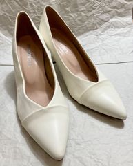 【極美品】MAMIAN ポインテッドトゥ パンプス ハイヒール 24.5cm ホワイト