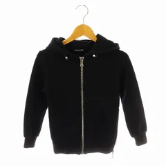BALMAIN フード付きクロップドパーカー 14A BALMAIN - 【ラスト1点】 Grey cotton sweatshirt with white