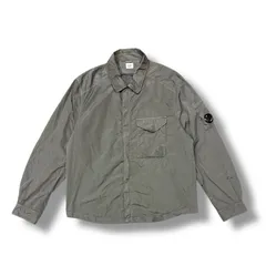 参考上代80300円 C.P. COMPANY CHROME-R FULL ZIP OVERSHIRT フルジップオーバーシャツ 長袖シャツ ブルゾン シャツジャケット シーピーカンパニー  18CMOS095A-005904G グレー XL  97503A