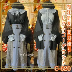 夏羽織コーデセット コーディネート まとめ売り 和洋折衷 レトロ クラシカル セレクト 優雅さと可憐さが調和する一着 3点セット C-620