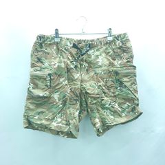◇ ⊂ GRIPSWANY カモフラージュ柄 ウエストベルト付き カーゴハーフパンツ サイズL カーキ系 メンズ E 【1502180066153】