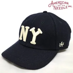 新品 AMERICAN NEEDLE アメリカンニードル ベースボールキャップ Negro League ニグロリーグ ブラックヤンキース NY ロゴ 帽子 キャップ ロゴ 刺繍 メンズ レディース ユニセックス 紺 ネイビー smu670b-nby