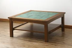 ★事前問合せ必須★ Stickley スティックレー スティックレイ タイルトップローテーブル 中古 高級品 リビングテーブル センターテーブル リペア+発送まで3週間前後 R-077904