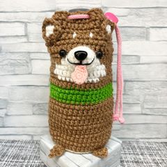 ハンドメイド　ペットボトルカバー　柴犬