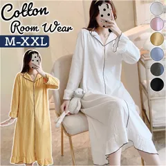 ☆ L ☆ レディース ルームウェア パジャマ ワンピース  ルームウェア パジャマ ワンピース 長袖 ゆったり ルームワンピース 可愛い かわいい オシャレ おしゃれ 薄手 ロング マタニティ ナイトウェア 部屋着 寝間着 春 夏 秋 冬 ネグリジェ