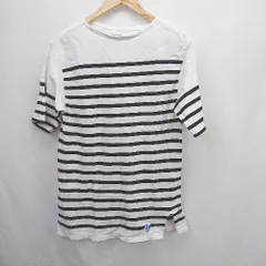 ◇ ⊂ ORCIVAL オーシバル ボーダー柄 半袖 バスクTシャツ サイズ表記なし ホワイト ブラック レディース E  【1506190010069】