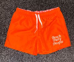 Beach Party Peopleビーチウェア　ショートパンツ　水陸両用　ユニセックス　ネオンオレンジ