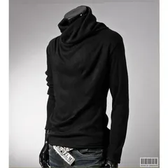 ニット トップス 即購入OK メンズ タートルネック セーター ニットセーター ボリュームネックニット 長袖 ニット 無地 カジュアル ゆったり メンズファッション おしゃれ シンプルyounk15