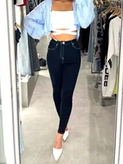 GYDA ジェイダ H/Wワンウォッシュスキニーパンツ デニム おしゃれ かわいい タイト スキニー 伸縮 ストレッチ 美脚 脚長 ハイウエスト ワンウォッシュ 072412490901