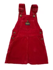【Size 110-120】 70s  USA製 オシュコシュ コーデュロイ ジャンパースカート 赤 オーバーオール   oshkosh ヴィンテージ  made in USA