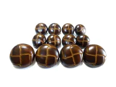 合計12個入り 8個 15mm 4個 ボタン21mm 皮風 茶色系 ジャケット用