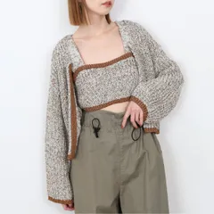 SLOBE IENA (スローブイエナ) ① 24080912228010 MIXラメニットカーディガン レディース ブルー FREE