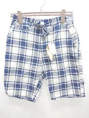 ◇ ⊂ ◎ ●未使用● M2SQUARED チェック ハーフパンツ サイズM ネイビー マルチ メンズ E  【1409250034749】