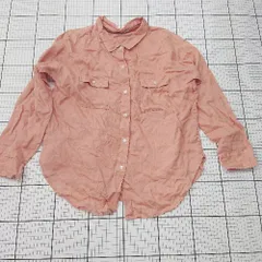 ◇ ⊇ SONNY LABEL サニーレーベル 無地 長袖 リネンカラーシャツ サイズＦ オレンジ系 メンズ E  【1508250004056】