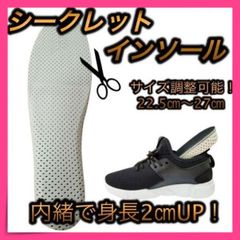 シークレットインソール 2㎝ 中敷き 男女兼用 靴 サイズ調整