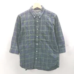 ◇ ⊇ BEAUTY&YOUTH UNITED ARROWS チェック柄 長袖 シャツ サイズM グリーン レディース E  【1503050020930】