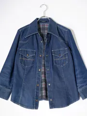 BURBERRY LONDONバーバリーロンドン 裏チェック インディゴデニムシャツ【40】【LSHA72039】