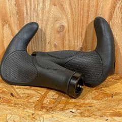 자전거 그립 바엔드 일체형 소각 디자인 인간 공학 인체 공학 그립 MTB 크로스 자전거 용 블랙 × 그레이 블랙