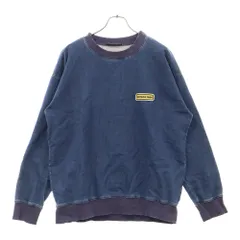Onitsuka Tiger (オニツカタイガー) ロゴラバーワッペン付きデニムクルーネックトレーナー インディゴ 2181A249のサムネイル