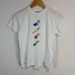 Tシャツ 半袖 クルーネック 沖縄モチーフプリント プリントT グラフィック系 グラフィックT ホワイト Sサイズ レディース 古着 ストリート ナード系 Y2Kのサムネイル
