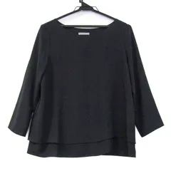 セオリーリュクス ブラウス シャツ トップス 長袖 プルオーバー 日本製 レディース 38サイズ ネイビー theory luxe 【中古】