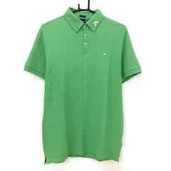 ジェイリンドバーグ 半袖ポロシャツ グリーン ロゴ刺しゅう ボタンダウン  メンズ S ゴルフウェア J．LINDEBERG