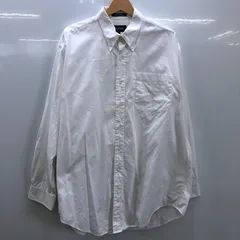 90's NAUTICA/ノーティカ 90年代 ヴィンテージ 長袖 シャツ ボタンダウン ワンポイント刺繍 オーバーサイズ ビッグシルエット SRILANKA製 メンズ 17 34-35 ホワイト