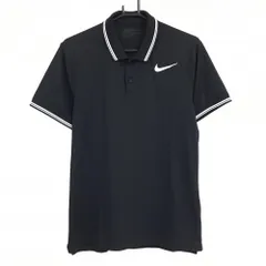 【美品】アディダス 半袖ポロシャツ 黒×白 襟ライン ロゴプリント DRI-FIT  メンズ L ゴルフウェア adidas