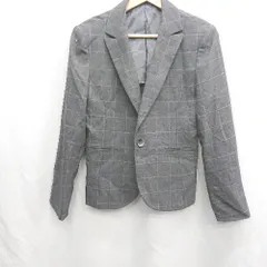 ◇ Θ LES MUES レミュー 模様あり 長袖 テーラードジャケット サイズ表記なし グレー系 レディース メンズ E  【1505130006063】