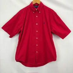 RALPH LAUREN BLAIRE 90年代 ボタンダウン 半袖シャツ サイズM 無地ワンポイント 07041212 861