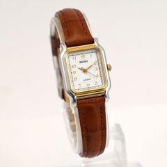 SEIKO セイコー Lucent 4N21-5240 White Dial 女性用 腕時計 クォーツ Tank Shap